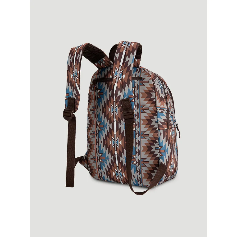 Wrangler Aztec Print Backpack -Coffee